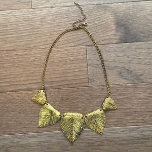 Gold leaf necklace